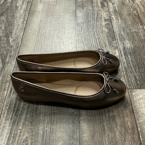 Ralph Lauren Metallic Brown Ballet Flats Size 6B - Picture 3 of 16